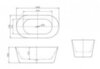 BelBagno BB305-1484 Отдельностоящая акриловая ванна, 148.5x79, цвет: белый