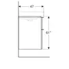 Geberit Smyle Square 500.356.00.1 Тумба под раковину 118.4x61.7x47см, Белый / Высокоглянцевое покрытие
