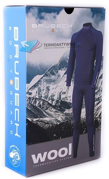 Термобелье Brubeck Wool Merino рубашка мужская синяя - 10