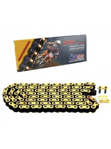 Цепь для мотоцикла CZ Chains 428 MX Gold - 138