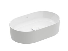 Villeroy&Boch Collaro 4A1956R1 Раковина на столешницу 56x36, отверстия для смесителя-отсутствуют, материал-TitanCeram, вид грязеотталкивающего покрытия-CeramicPlus фото
