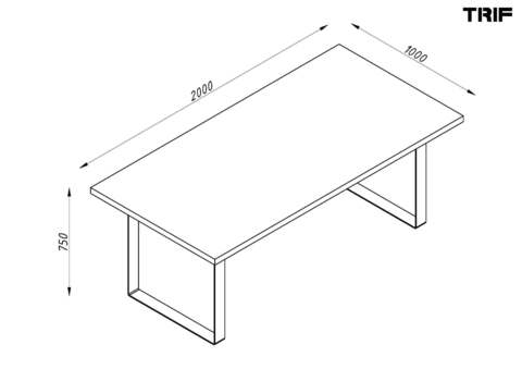 Dining table VILLA slim