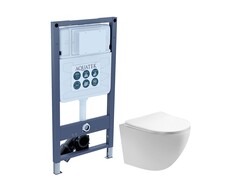 Aquatek SET Aquatek ЕВРОПА-INSP01 SET Aquatek ЕВРОПА (рама Aquatek Standard INSP-0000001 (без клавиши и крепежа)+унитаз ЕВРОПА AQ1900T-00 с тонким сиденьем soft-close фото
