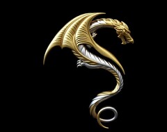 Силиконовый молд Дракон №3 Ледяной дракон ( Игра престолов)