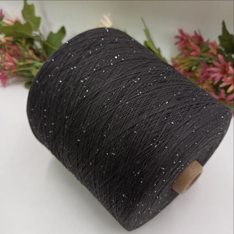 Cotton Sequin One 100% хлопок, пайетка 1мм 1000м/100гр 005 Черный + серебро