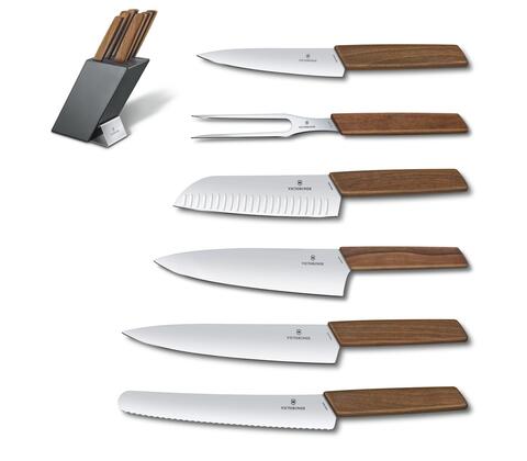 Набор ножей кухонных Victorinox Swiss Modern Cutlery Block (6.7186.6) компл.:6шт дерево карт.коробка