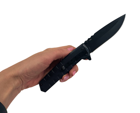 Карманный складной нож Т-34, AUS8 black matt titanium, 323-487401
