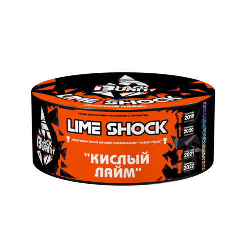 М. Табак для кальяна BlackBurn Лайм Шок (Кислый лайм), 100г.