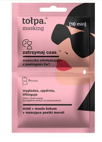 Tołpa MASKING Омолаживающая маска-пилинг 2 в 1 для обновления кожи, 2x5мл