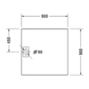 Duravit Stonetto 720146680000000 Поддон композитный квадратный 900x900х50mm, d90, цвет Антрацит
