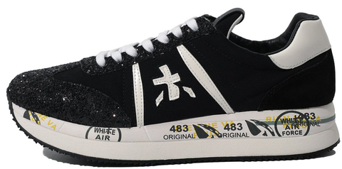 Premiata Conny Черные с белым