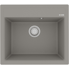 Lemark HANKA 570 9910015 Кухонная мойка врезная прямоугольная из кварцгранита цвет: Грей фото