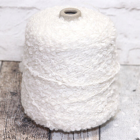 Фасонное букле бэби альпака PONTE ALPACA 150 белый натуральный