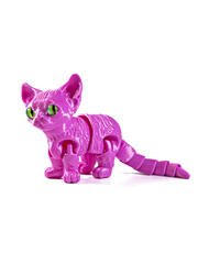 Подвижный шарнирный котёнок "Сфинкс", игрушка антистресс, розовый, 15.5см, 3Д печать