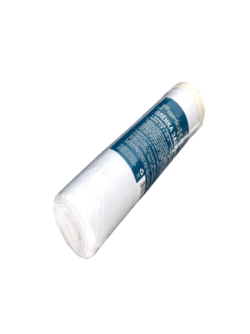Плёнка защитная с клейкой малярной лентой, прозрачная, HDPE, рулон 1,8х25м, толщина 8мкм (РемоКолор) 09-0-018