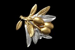 Силиконовый молд № 5013 Олива на ветке