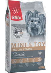 Сухой корм для собак мини пород Blitz Classic Mini & Toy Breeds Dog All Life Stages с курицей 2 кг