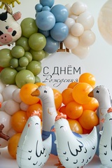Фотозона День рождения в деревенском стиле
