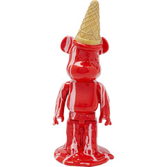 Фигура декоративная Gelato Bear «Мишка с мороженым» 40 см, Красный