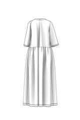 Люсия. Платье льняное миди комбинированное с вышивкой PL-42-53119