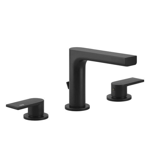 Gessi Emporio Via manzoni 38612#299 Смеситель для раковины на 3 отверстия, донный клапан и соединительные шланги, цвет: Black XL