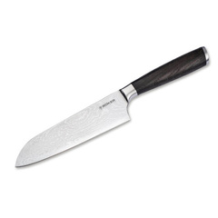 Фото Поварской кухонный нож сантоку Boker Meisterklinge, сталь дамаск, рукоять дуб