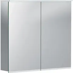 Geberit Option Plus 500.206.00.1 Зеркальный шкаф с подсветкой, две двери, 75x70x17.2см фото