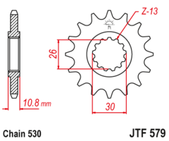 Звезда передняя Yamaha FZ YZF XJR JTF 579.17 RB