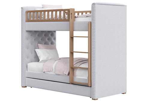 Фото: Кровать двухъярусная Elit soft (серый) - основной вид