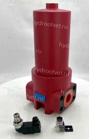 Фото DFBN/HC500F10D1.1/-L24 - Напорный фильтр гидравлический одинарный модели DF тонкость фильтрации 10 мкм, типоразмер 500, вид присоединения: фланец SAE 2