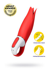 Satisfyer НЕ ЗАКАЗЫВАЕМ Vibes POWER FLOWER Нереалистичный вибратор , силикон, красный, 18,8 см.