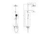 Aquatek AQ2960BGM AQ2960BGM АЛЬФА душевая система (смеситель для душа с встроенным изливом) 250 мм, оружейная сталь
