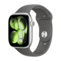 Умные часы Apple Watch Series 11 GPS, 46mm, Silver Aluminium Case with Stone Gray Sport Band, M/L