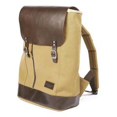 Sac a Dos Toile/Cuir / Коричнево-бежевый
