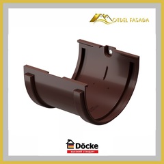Соединитель желобов Docke STANDARD Темно-коричневый