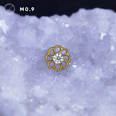 Flower Roset Crystal PVD Yellow