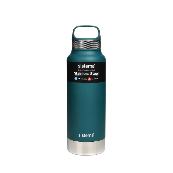 Термобутылка Sistema "Hydrate" 1 л, цвет Зеленый