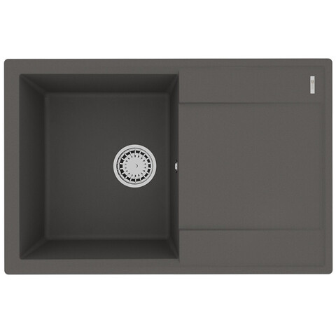 Lemark Imandra 9910029 Кухонная мойка 760 врезная прямоугольная с крылом из кварцгранита цвет: Серый шёлк