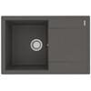 Lemark Imandra 9910029 Кухонная мойка 760 врезная прямоугольная с крылом из кварцгранита цвет: Серый шёлк