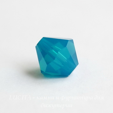 5328 Бусина - биконус Сваровски Caribbean Blue Opal 4 мм, 12 штук ()