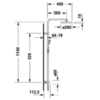 Duravit B.2 B24280008010 Душевая колонна с термостатическим смесителем, верхним душем, штангой и лейкой, цвет: хром
