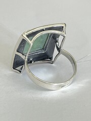 Пиония (кольцо из серебра)
