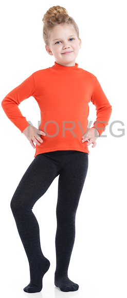 Термоколготки из шерсти мериноса Norveg Multifunctional черные детские