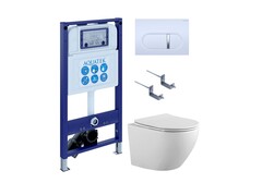 Aquatek SET Aquatek ЕВРОПА-042 4в1 SET Aquatek ЕВРОПА-042 4в1 (рама Aquatek INS-0000025 +крепление KKI-0000002 +кнопка KDI-0000042 +унитаз AQ1901-00 +тонкое сиденье sc) фото