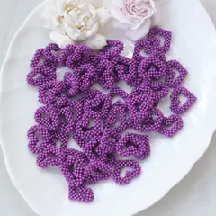 Подвеска Сердце плетёная из бисера, 23*19 мм, фиолетовый, РК074