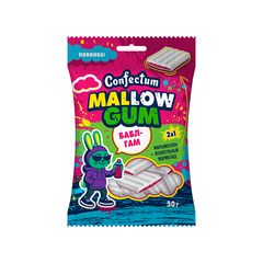 Маршмеллоу с жевательным мармеладом «Confectum MallowGum» со вкусом бабл-гам, 50 гр х 35 шт