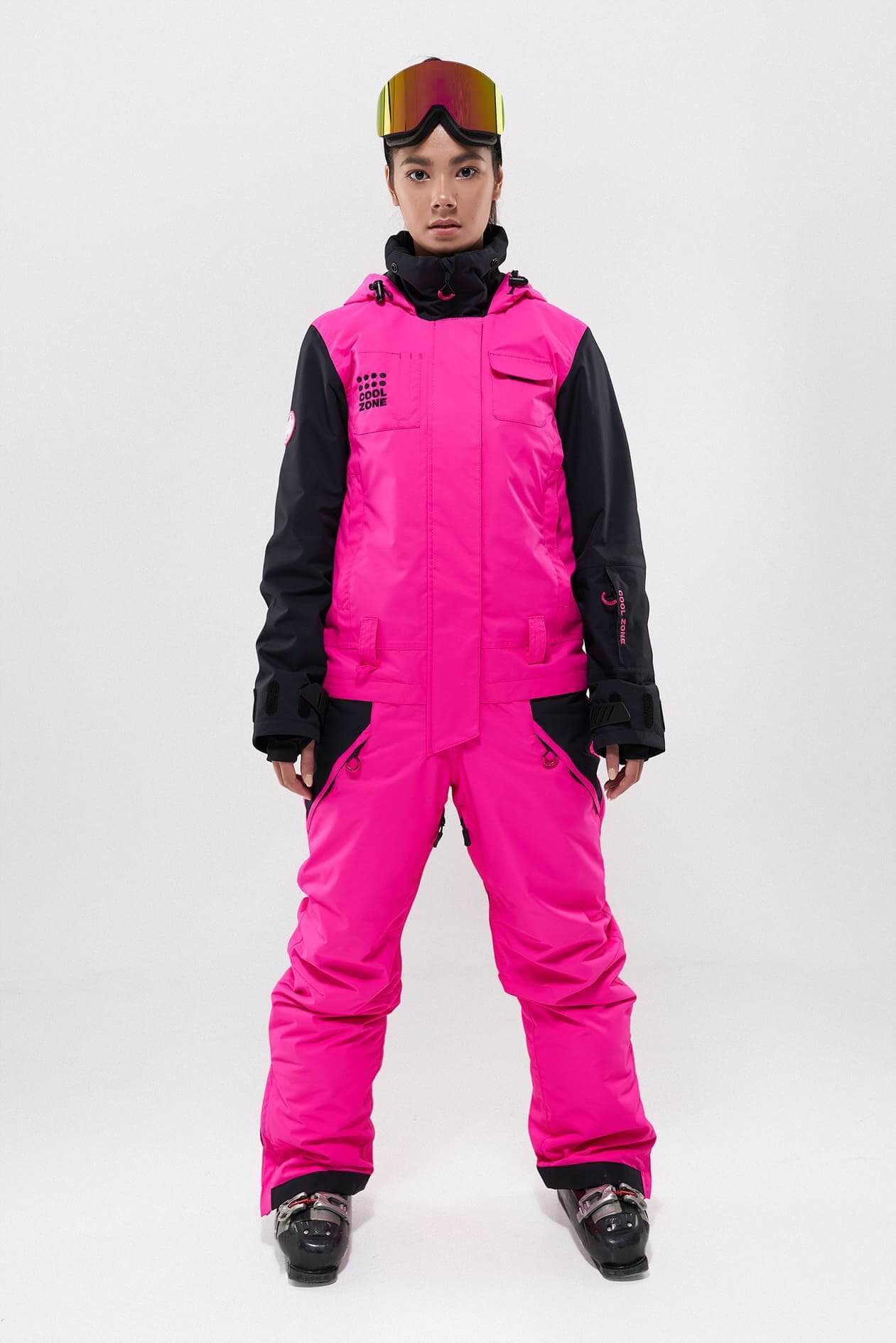 COOL ZONE Flex сноубордический комбинезон женский цикламен-черный