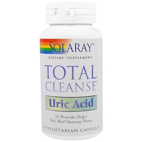 Solaray, Total Cleanse, мочевая кислота, 60 вегетарианских капсул