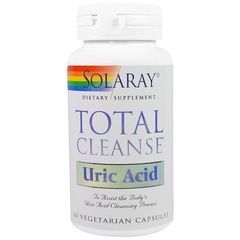Solaray, Total Cleanse, мочевая кислота, 60 вегетарианских капсул