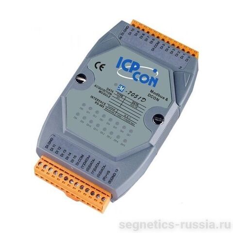 Модуль дискретного ввода ICP DAS M-7051D, 16 каналов, Modbus RTU